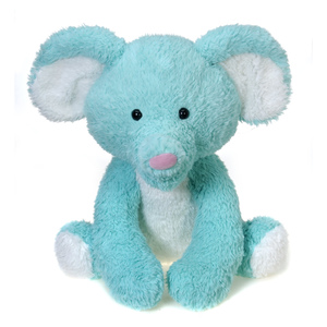Fiesta Scruffy 22 Inch Turquoise Elephant Plush