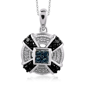 1/4 Cttw Multicolor diamonds pendant in Sterling Silver