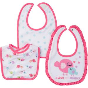 Gerber Infant Girls' 3-Pack Bibs - Love Mommy