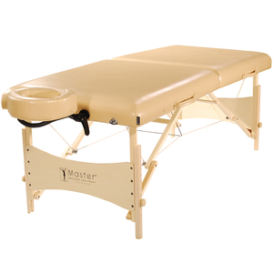 Master Massage 30&quot; Balboa Portable Massage and Exercise Table Beauty Bed in Cream Luster
