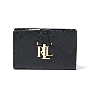 Compact Carrington Leather Wallet Black